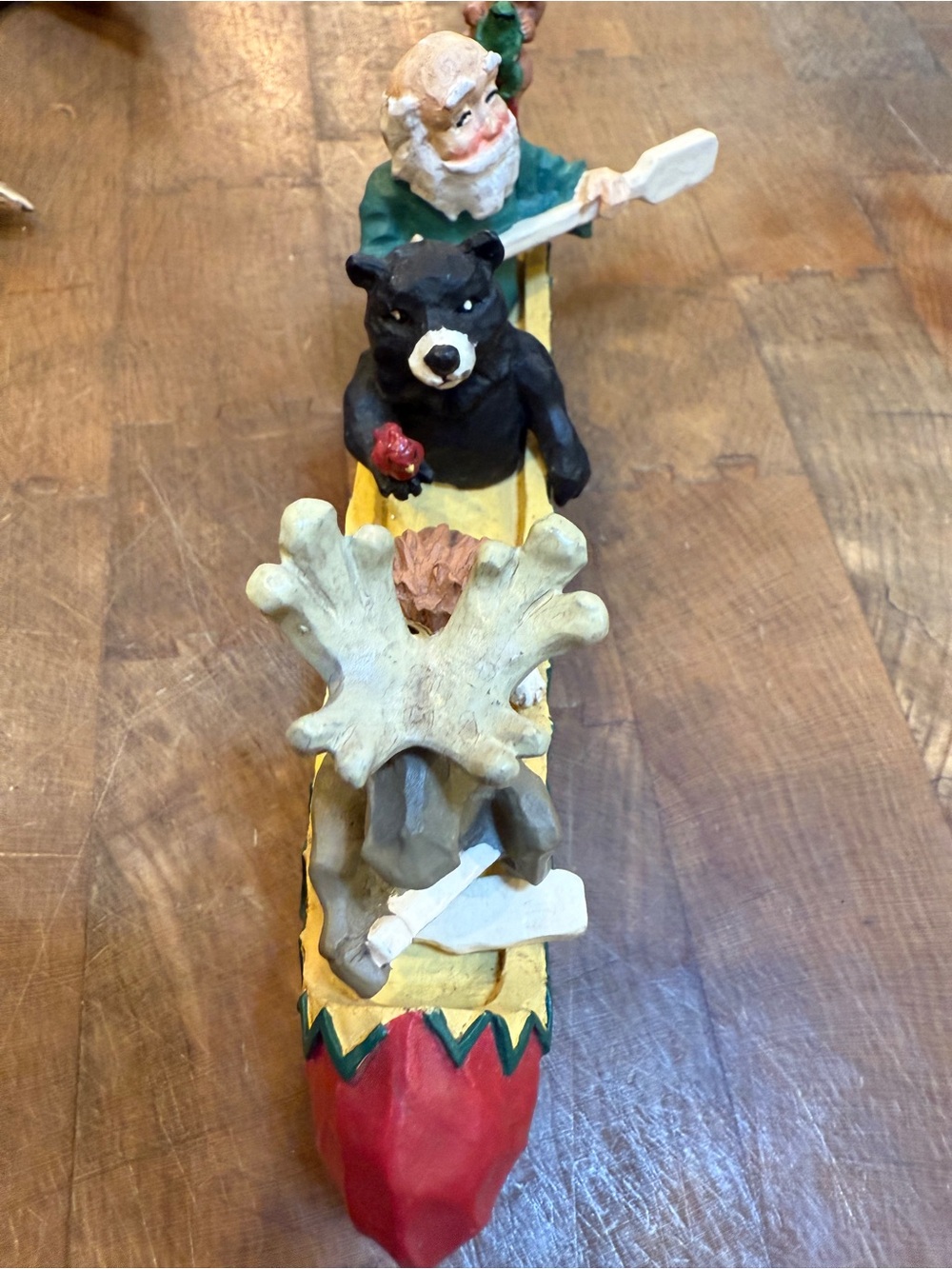 Christmas Holiday Figure Santa in Canoe All Creatures Great & Small by Midwest